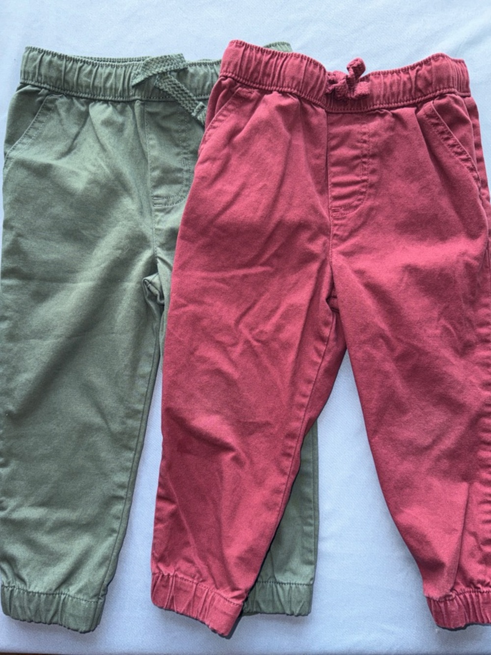 Garanimals Olive Green & Raspberry Jogger Pants for Kids